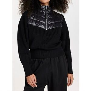 Varley Daines Half Zip Puffer‎ Sweater Jacket Black Women’s Size XL
